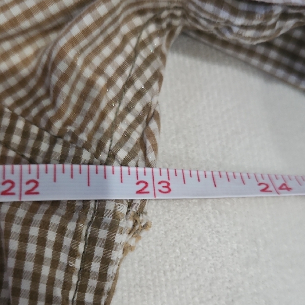 Banana Republic Men's Brown Checkered Button Down Shirt - Picture 8 of 10